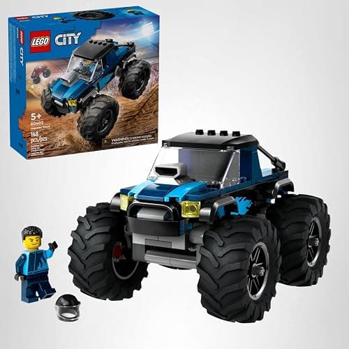 LEGO City Blue Monster Truck Off-Road Toy Playset with a Driver Minifigure, Imaginative Toys for Kids, Fun Gift for Boys and Girls Aged 5 Plus, Mini Monster Truck, 60402 thumbnail 7