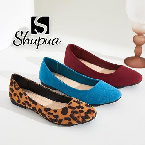 Shupua Flats for Women Round Toe Flat Shoes Dressy Black Ballet Flats Comfortable Womens Dress Shoes Ballerina Flats for Work thumbnail 8