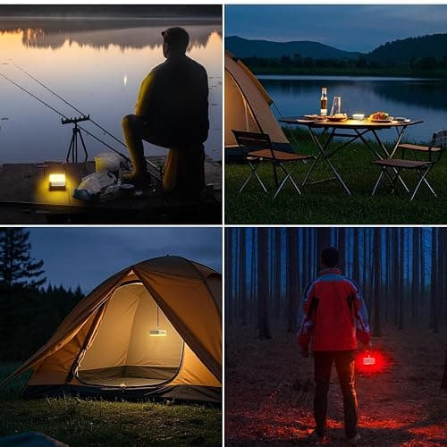 Solar Camping Lantern Rechargeable, 5200mAh Camping Lights 3000LM Camping Lights up to 144 Hours 5 Light Modes, IPX5 Waterproof Lanterns for Power Outages Portable Power Supply thumbnail 7
