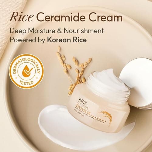 The Face Shop Rice Ceramide Cream, Hydrating Face Moisturizer, for Dry & Combination Skin, Lightweight, Fast-absorbing, 1.69 fl. oz. thumbnail 2