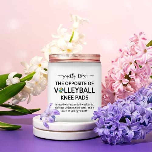 Maybeone Volleyball Gifts for Teen Girls - Volleyball Gift for Lovers, Players, Coach, Team, Mom - Christmas Volley Ball Accessories Present for Women, 7 Oz Lavender Candle thumbnail 6