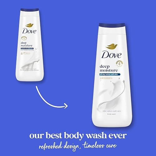 Dove Body Wash Deep Moisture For 24hr Lotion-Soft Skin Moisturizing Skin Cleanser with No Sulfates No Parabens 20 oz thumbnail 4