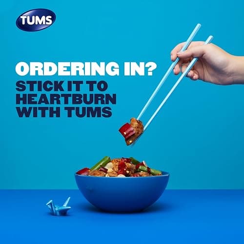 TUMS Chewy Bites Antacid Tablets for Chewable Heartburn Relief and Acid Indigestion Relief, Assorted Berries - 60 Count thumbnail 7