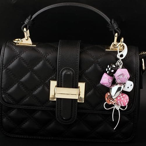 SORGERLY 8 Ball Dice Charm Keychain - Cute Bag Purse Handbag Accessories - Y2K Aesthetic Key Chain for Women Men thumbnail 4