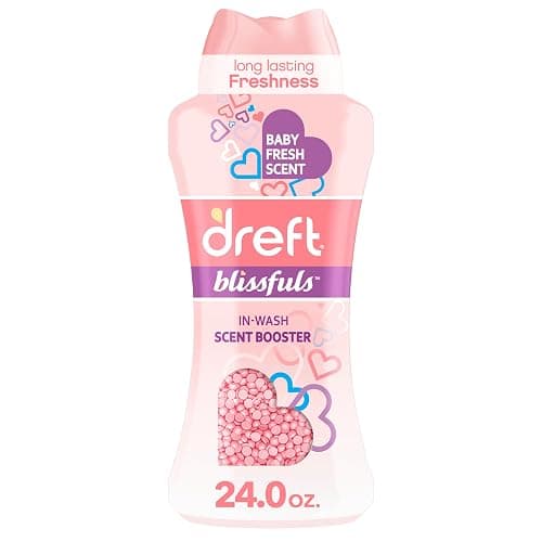 Dreft Blissfuls In-Wash Laundry Scent Booster Beads, Baby Fresh Scent, 24 oz - Image 1