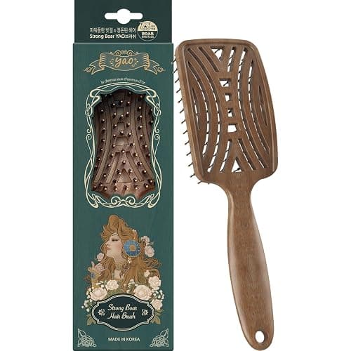 Yao Boar Bristle Hair Brush - Ventilated Thick & Curly Hair Detangler for Women & Kids, Shiny & Textured Hair thumbnail 4