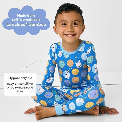 Little Sleepies Two-Piece Pajama Set for Boys & Girls, Soft Viscose from Bamboo Toddler Pajamas for Kids, Family Matching PJs thumbnail 5