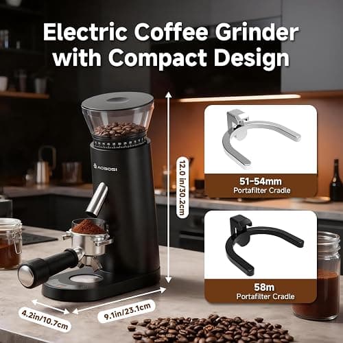AAOBOSI Coffee Grinder, Cordless Coffee Bean Grinder with 60 Grind Settings,Conical Burr Coffee Grinder Suitable for Indoor Home,Office & Outdoor Camping,Travel Use,Anti-Static,5-98s Timer. thumbnail 2
