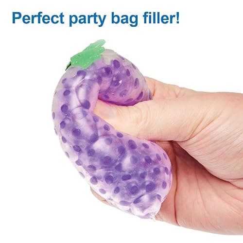Baker Ross FN104 Squeeze Bead Fruit - Pack of 4, Rubber Toys, Jelly Toys for Kids, Party Bag Fillers thumbnail 4