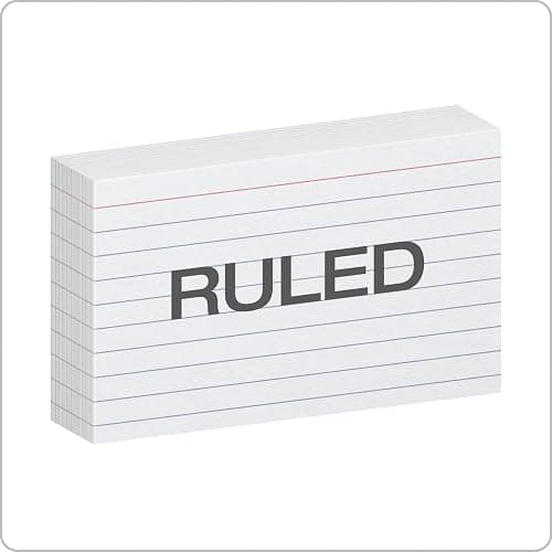 Oxford Ruled Index Cards, 3" x 5", White, Lined Index Flashcards, 300 per Pack (10022) thumbnail 3
