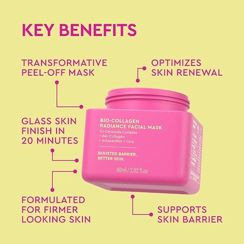 BYOMA Bio-Collagen Radiance Facial Mask - Transformative Liquid Sheet Mask for Glass Skin - Instant radiance, Visibly Improved Elasticity, Reduces Appearance of Wrinkles - Cica & Ceramides, 60mL thumbnail 4