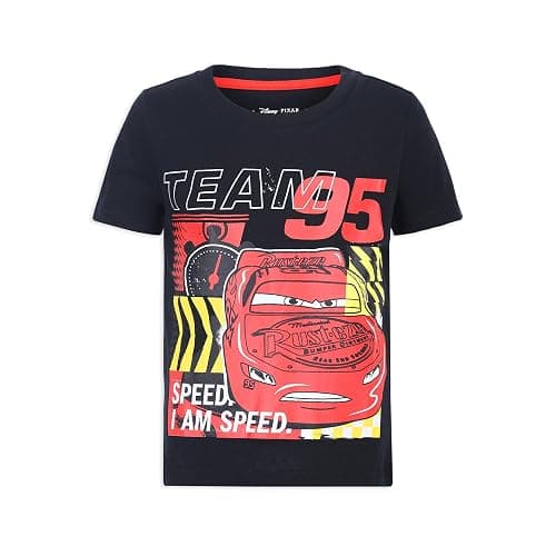 Disney Pixar Cars Lightning McQueen Boys 4 Pack T-Shirt for Toddler and Big Kids thumbnail 4