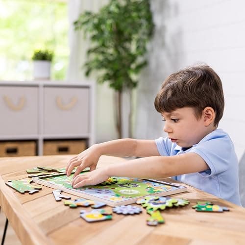 Melissa & Doug Wooden Animal Chase Jigsaw Spinning Gear Puzzle – 24 Pieces Wooden Puzzle for Toddlers and Preschoolers, for Boys and Girls Ages 3+ thumbnail 6