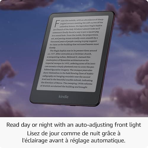 Amazon Kindle Paperwhite Signature Edition 32GB (newest model) – Our fastest Kindle with auto-adjusting front light, wireless charging, and weeks of battery life – Metallic Black thumbnail 4