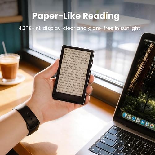XTEINK X4 E-Book Reader (Developer Edition), 4.3" Pocket E-Ink eReader, Physical Page-Turn Buttons, Ultra-Thin 0.23" & 2.72 oz, Magnetic-Ready Design, Distraction-Free Reading, 16GB, Mist Gray thumbnail 5