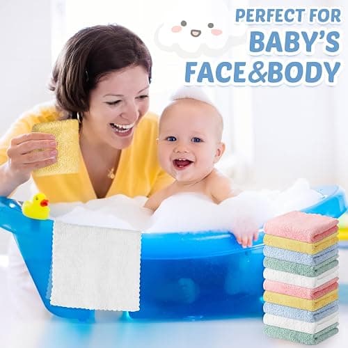 Newwiee 50 Pack Baby Burp Cloths 20''x10'' Absorbent Burping Cloths for Girl Boy Large Baby Rags Towels for Newborn Essential(Colorful) thumbnail 5