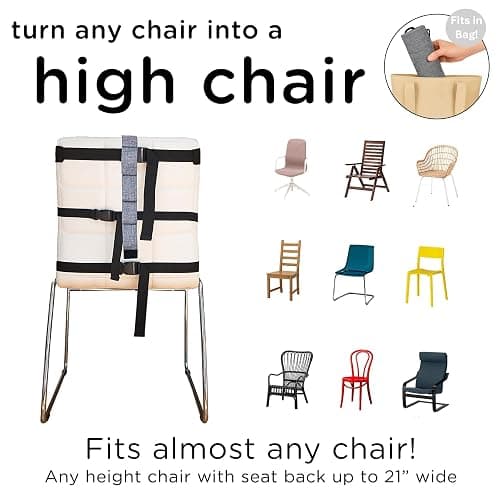 liuliuby Compact Travel High Chair | Portable High Chair for Baby | Baby Travel Essential Harness Seat | Must Haves for Vacations, Restaurants, Family Visits with Babies | Portable Highchair Seat thumbnail 3