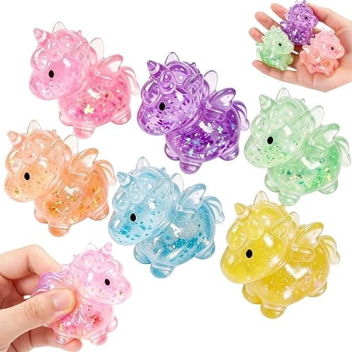 6PCS Unicorn Squishy Toys,Unicorn Stress Relief Toy for Adult/Kids,Autism & Anxiety Relief,Perfect Squeeze Toys Birthday Gift and Fun Party Favor - Image 1