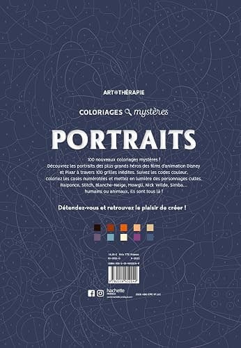 Coloriages mystères Disney - Portraits (trompe l'oeil) thumbnail 2