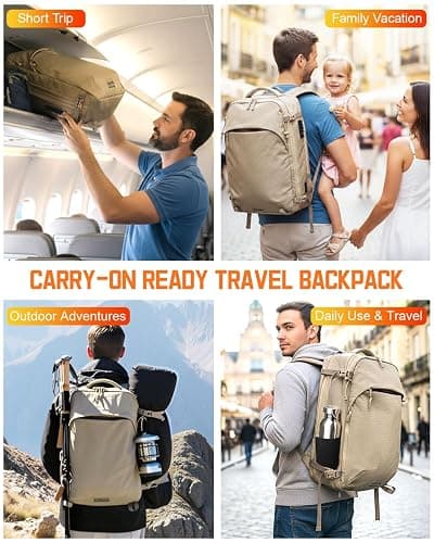 Zurligi Vacuum Backpack for Travel with Mini Pump, Expandable Vacuum Seal Compression Backpack, Space-Saving Daypack,TSA-Lock (Vacuum Pro, Beige) thumbnail 6