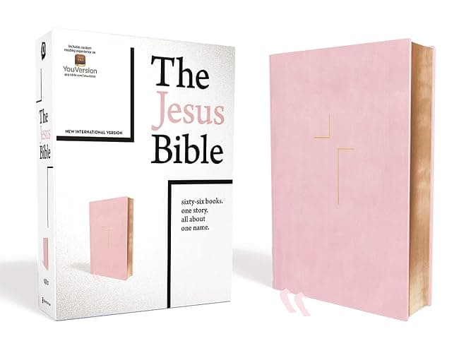 The Jesus Bible, NIV Edition, Leathersoft over Board, Pink, Comfort Print - Hardcover - Image 1