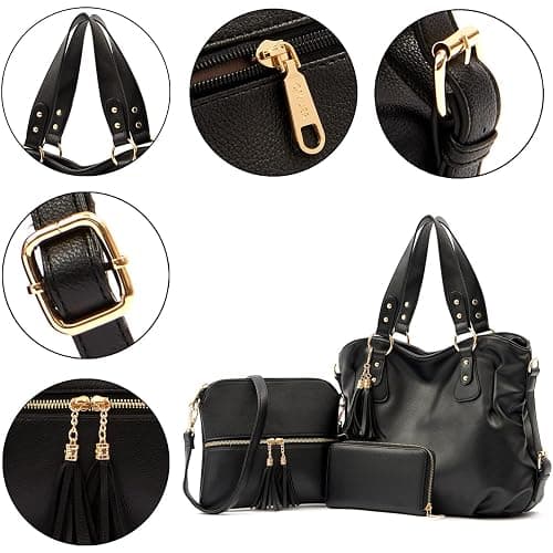 Qiyuer Purses And Wallets Set For Women Tote Handbags Large Hobo Bag Purse With Wallet 3PCS thumbnail 7