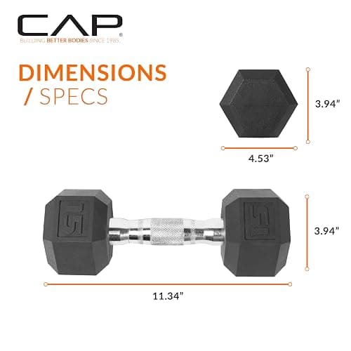 CAP Barbell Coated Hex Dumbbell Weight - Pairs | Multiple Options thumbnail 4