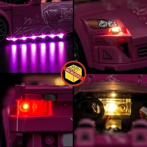 BrickBling LED Light Compatible with Lego Speed Champions 2 Fast 2 Furious Honda S2000 77241 - Not Come with Car thumbnail 6