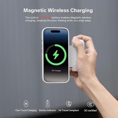PGYTECH MagCam 2 Impugnatura per Smartphone Kit Modulare 3-in-1, Telecomando Bluetooth, Impugnatura di Ricarica e Supporto Wireless Magnetico MagSafe, per iPhone 12–17/Android 14 (Nero) thumbnail 5