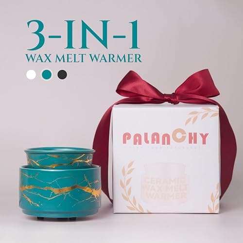PALANCHY Wax Melt Warmer Ceramic 3-in-1 Oil Burner Electric Candle Wax Warmer Burner Melter Fragrance Warmer for Scented Waxs Home Office Bedroom Aromatherapy Gift& Decor (Black Gold) thumbnail 9