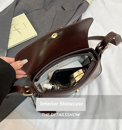 Shoulder Bag for Women Trendy Crossbody Purse Vegan Leather Handbags Clutch Hobo Bags Y2K Saddle Purses thumbnail 5