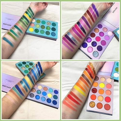 MYUANGO Color Board Eyeshadow Palette - Colorful Rainbow Bright Eyeshadow Palette, Natural Powder Eye Shadow Palette Makeup - Waterproof, Blendable, Long-Lasting - Cruelty-Free thumbnail 5
