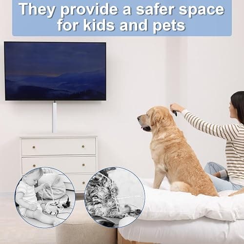 Cord Hider, 58in Cable Hider, Cord Covers for Wires on Wall, Paintable Cable Cover Raceway, Wire Hiders for TV on Wall, Cord Concealer, Cord Cable Management, 4X L14.5 W0.96 H0.58in, White thumbnail 7
