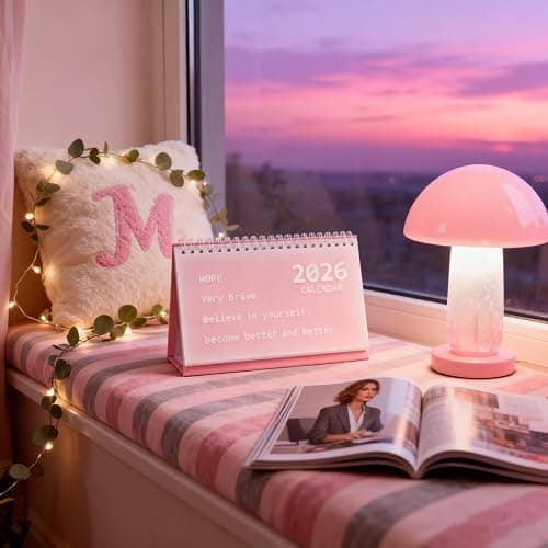 Desk Calendar 2026, Macaron Color 14-Month Writeable Desk Stand Up Calendar Runs from Nov 2025 - Dec 2026, Tear-Off Calendar for Office & Home, Pastel Pink, 8.27" x 6.9" thumbnail 6