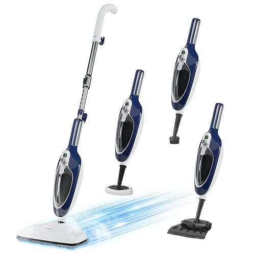 Steam Mop - 10-in-1 Floor Steamer Detachable MultiPurpose Handheld Steam Cleaner for Hardwood/Tile/Laminate All Floors Carpet Cleaning with 11 Accessories for Whole Home Use(Blue). - Image 1
