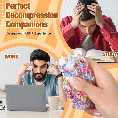 Simgoing 24 Pcs DIY Stress Ball Making Kit, Blank Ball Skin, Bear | Vacuum Device Expander Tool Included, Your Own Fidget Pressure Balls, Sensory Relief for Adults, DIY Craft Activity Set thumbnail 5