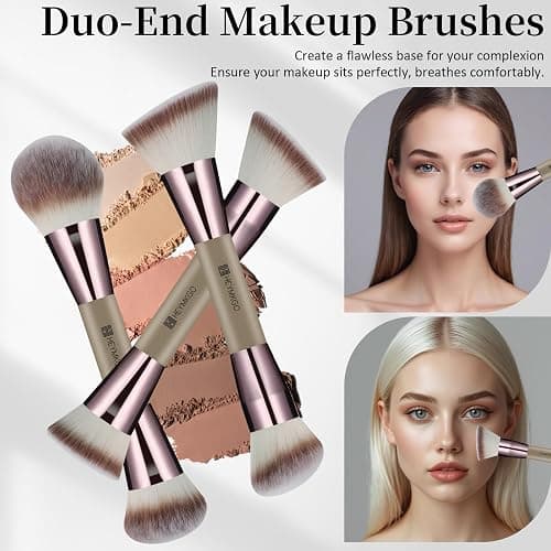 HEYMKGO 40 Pcs Makeup Brushes Set Professional Multi-functional Makeup Kit with Double Sided Makeup Brush Foundation Powder Blush Concealers Eyeshadows Brush Eye and Face Makeup Cosmetic Tools thumbnail 2