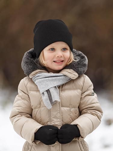 Glooarm 6 Pack Kids Beanies Hats Gloves Set, Kids Winter Hats Full Finger Gloves for Boys Girls thumbnail 5
