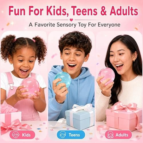 Coconut Oil Squishy, 2 Pack New Coconut Oil Stress Ball Sensory Squeeze Toy For Kids Teens & Adults, Soft Squishy Fidget Toy For Stress Relief, Anxiety Relief, Desk Squishies Toy Gift (Blue + Pink) thumbnail 4