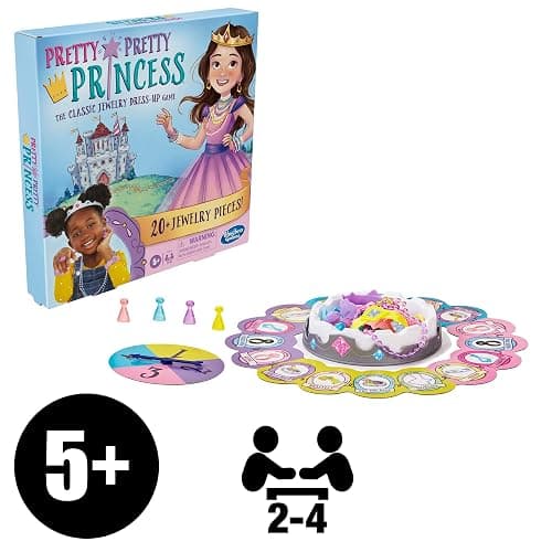 Pretty Pretty Princess Board Game, Classic Jewelry Dress-Up Games for Kids, Family Games for 2-4 Players, Kids Board Games, Ages 5 and Up thumbnail 10