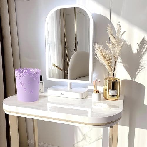 ASFUSS Mini Wastebasket Small Purple Trash can Office Plastic Garbage Can for Bathroom Vanity Desktop Office or Living Room (Purple, Medium) thumbnail 5