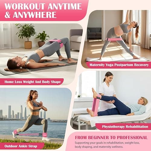 KUTIZE Resistance Bands – Ankle Resistance Bands with Cuffs & Booty Bands Set for Women, Fabric Workout Bands for Legs & Glutes Workout, Home Gym Exercise Equipment for Yoga, Pilates, Physical Therapy thumbnail 7