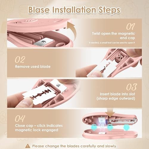 Bread Lame Sourdough Scoring Tool, Extractable & Magnetic Bread Scoring Tool, Scoring Knife for Bread Baking, Bread Razor for Homemade Bread, Sourdough Scorer Tool, Includes 5 Razor Blades-Pink thumbnail 5