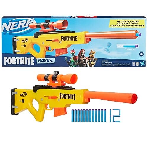 Nerf Fortnite BASR-L Bolt Action, Clip Fed Blaster - Includes Removable Scope, 6-Dart Clip and 12 Official Elite Darts thumbnail 3
