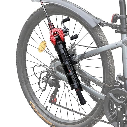Tcakelox Spinning Rod Holder for Bicycle and Motorcycle Rod Rack for Bicycle Fishing Securely Attached to The Bike thumbnail 4