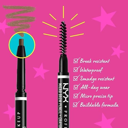 NYX PROFESSIONAL MAKEUP Micro Brow Pencil, Precise Eyebrow Pencil - Taupe thumbnail 2