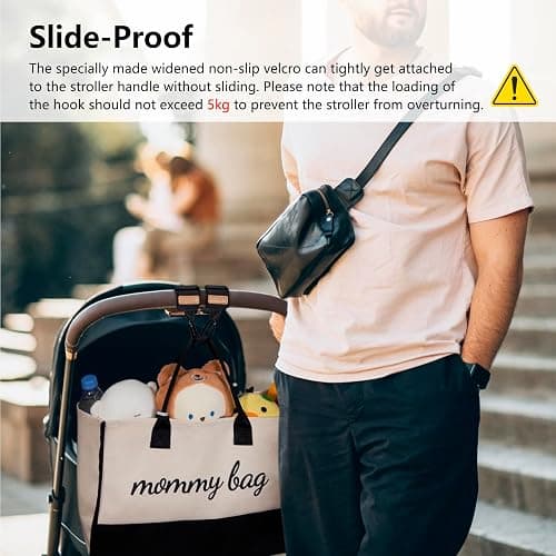 TOPDesign Universal Baby Stroller Organizer, Stroller Caddy with Detachable Mesh Bag & Heightened Insulated Cup Holders & Non-Slip Secure Hooks Accessories, Fits Most Strollers (Zoo 2) thumbnail 5