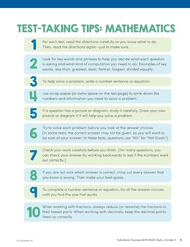 Scholastic Success with Math Tests Grade 3 Workbook thumbnail 4