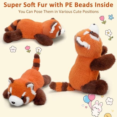 KWQBWQF Cute Red Panda Plush Toy 18.9 Inch Soft Red Panda Stuffed Animal Plushie Kawaii Birthday Gift for Children Kids Girls Boys thumbnail 4