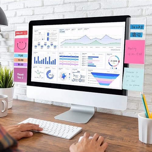 MDOZQ Office Desk Accessories 2pcs Computer Monitor Memo Board Message Board Supplies for Women Men Sticky Note Holder Home Desktop Decor thumbnail 7